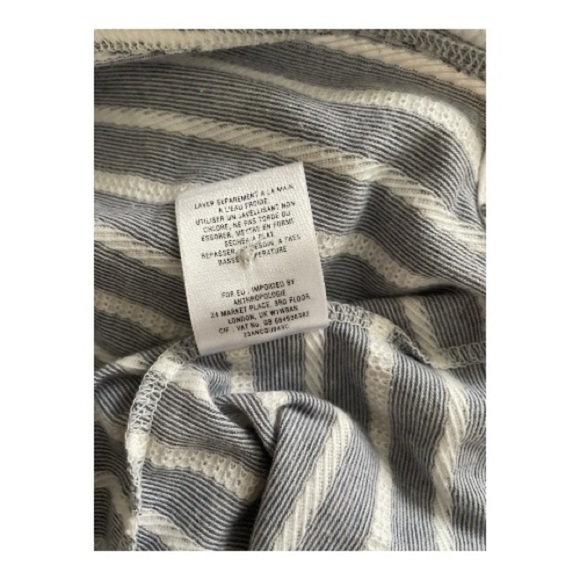 Anthropologie Postmark Blue and White Striped Long Sleeve Top - Picture 6 of 6